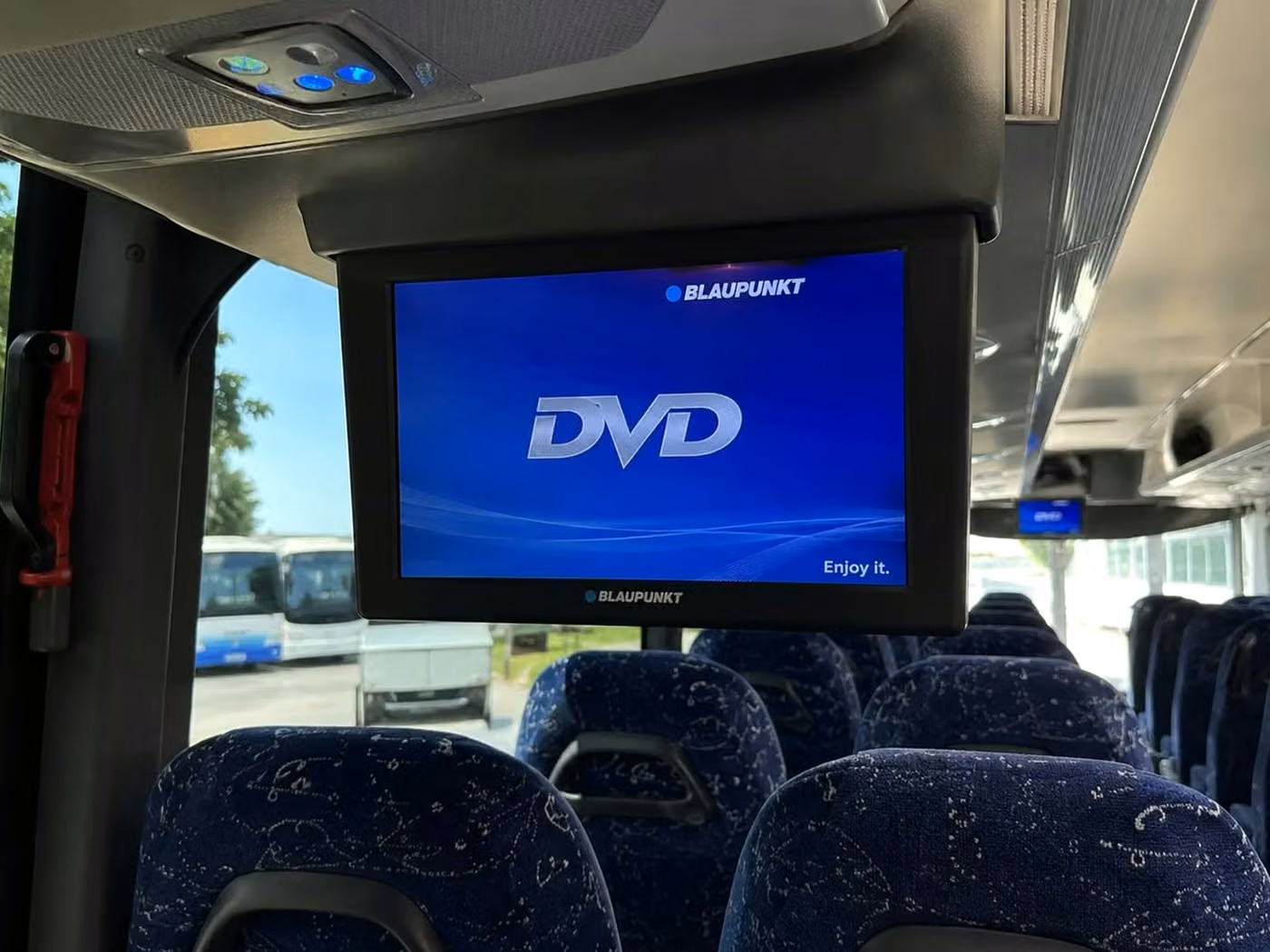 goshen 56 passenger charter bus tvs
