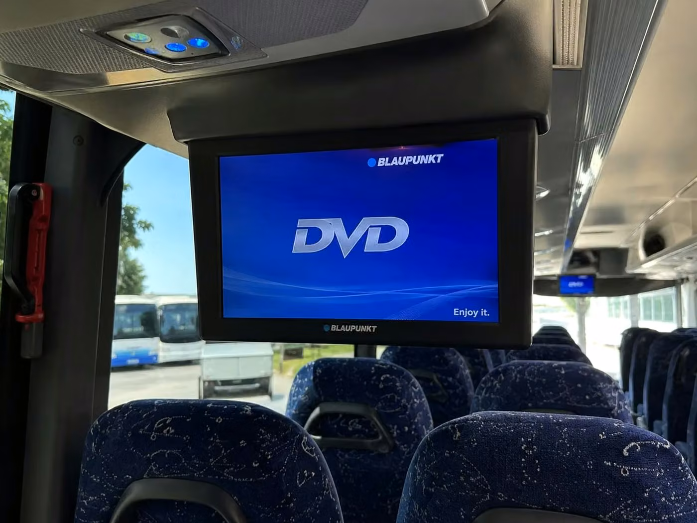 goshen charter bus tv monitors