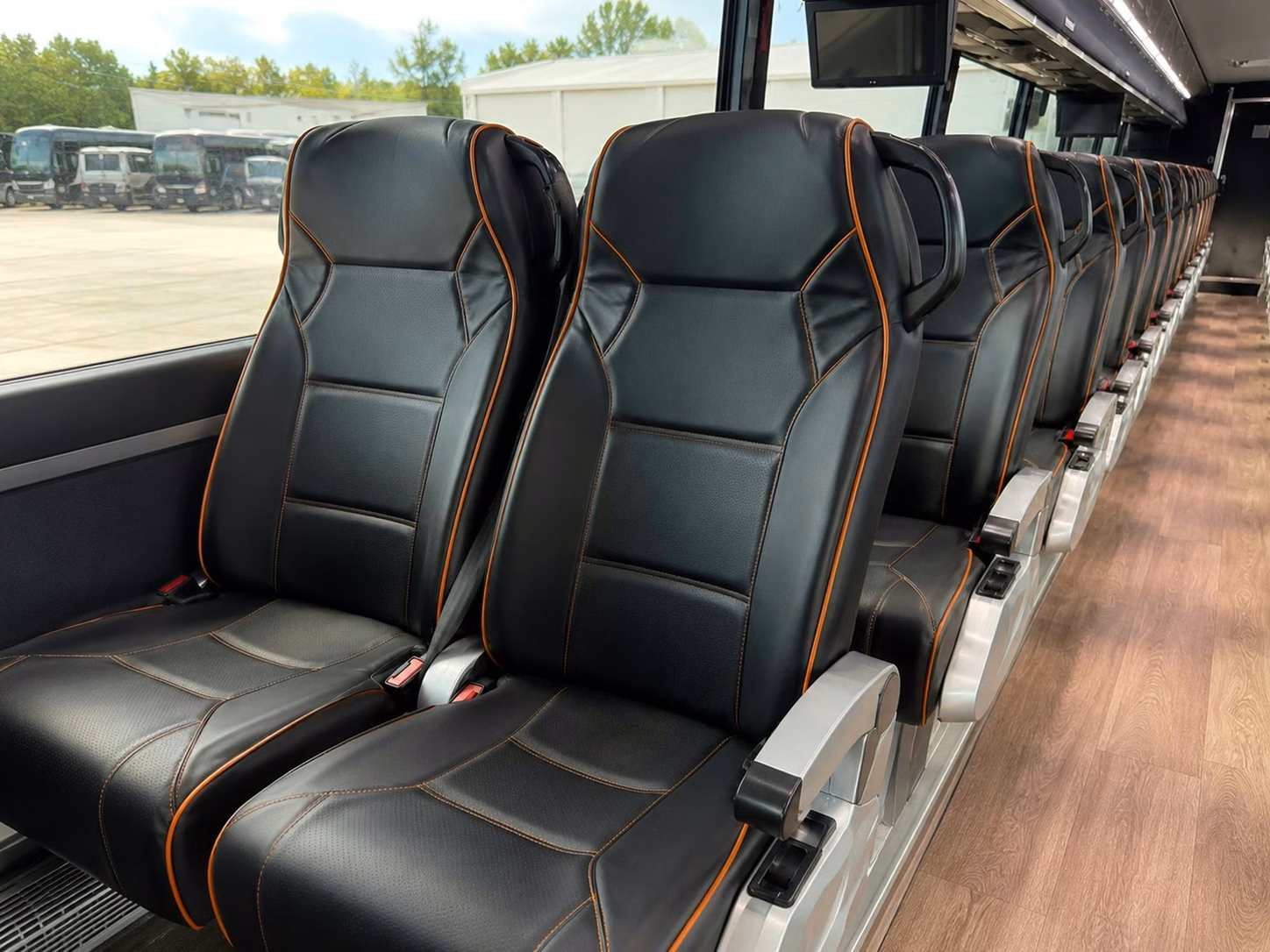 goshen modern charter buses for destination weddings