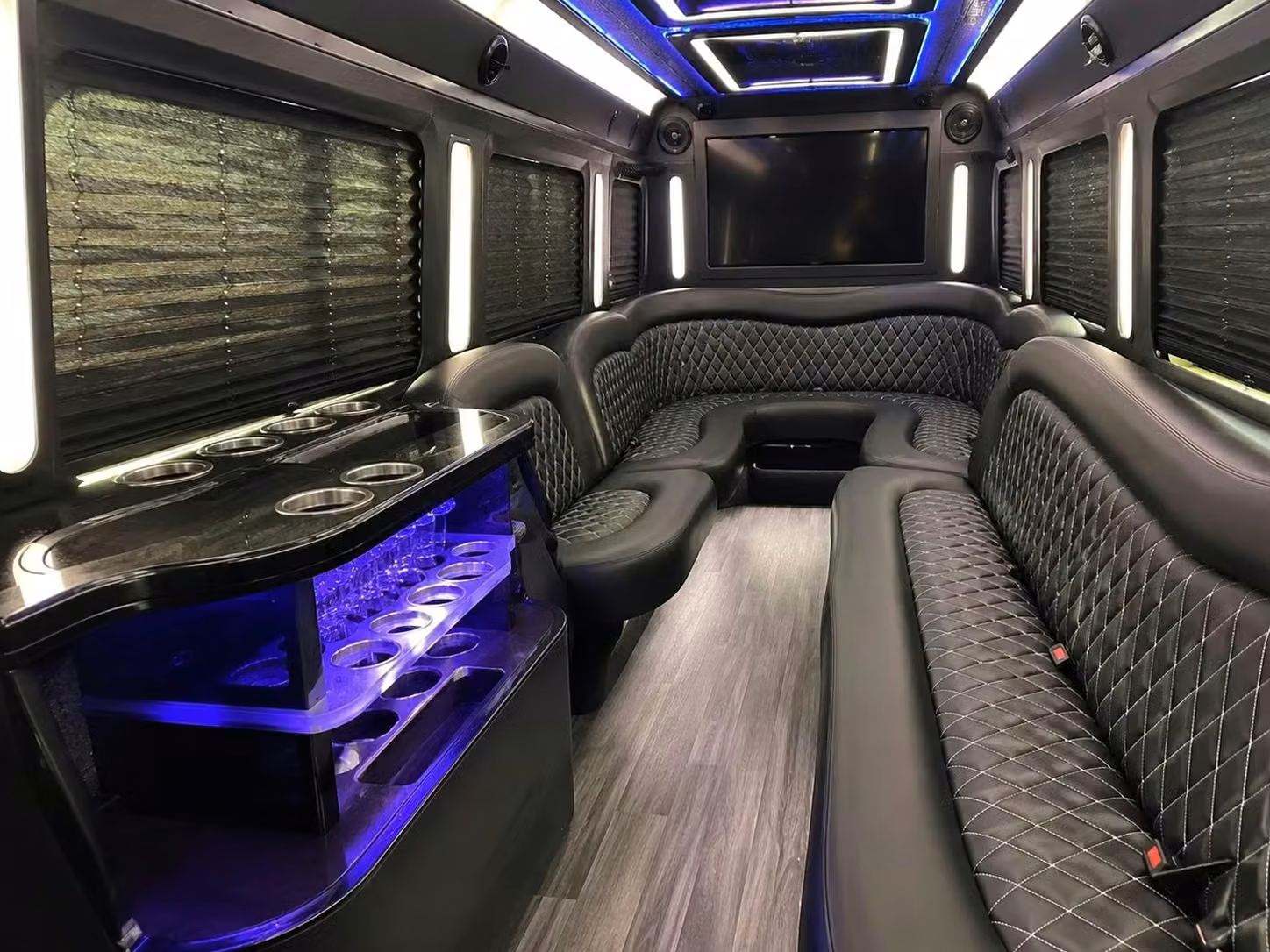 goshen party bus bar area