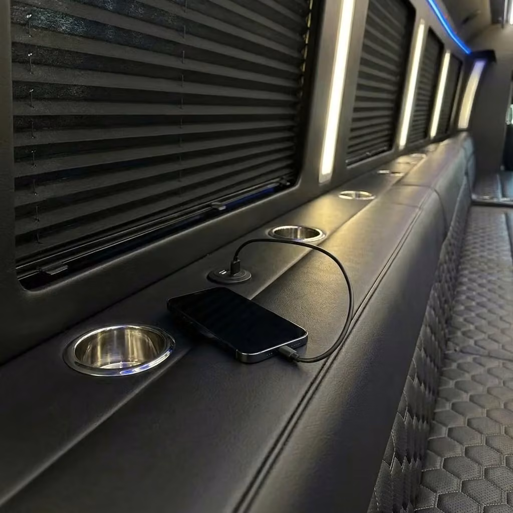 goshen party bus usb charging