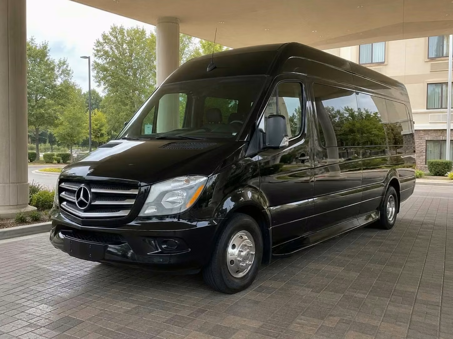 goshen sprinter van rental with driver tinted windows